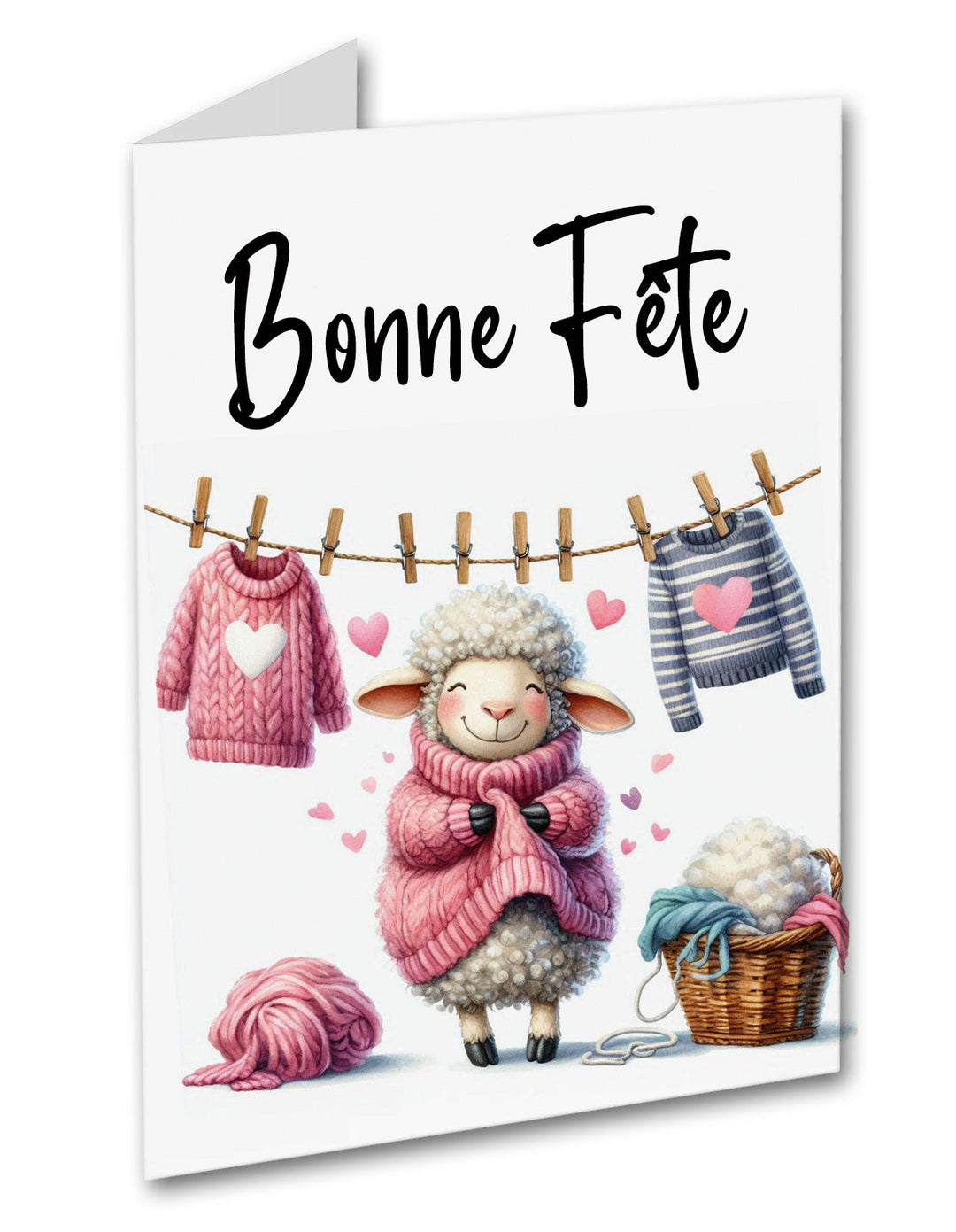 CARTES DE SOUHAITS TRICOTEUSE