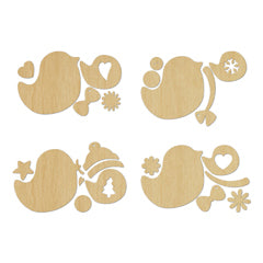 Pièce de bois CF les 4 petits moineaux