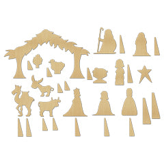 Pièce de bois CF Crèche de Noël
