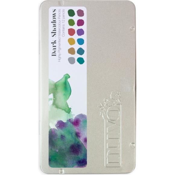 Crayons aquarelle Nuvo, 12/emballage DARK SHADOWS