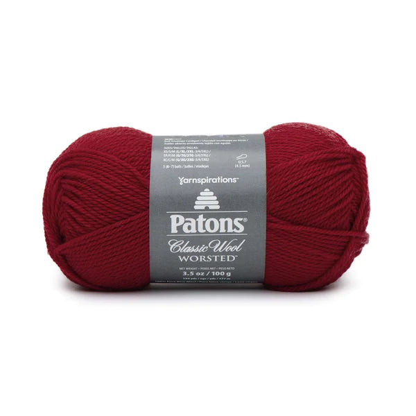 PATONS CLASSIC WOOL WORSTED RED