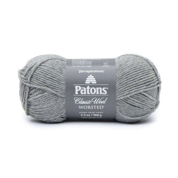 PATONS CLASSIC WOOL WORSTED GREY
