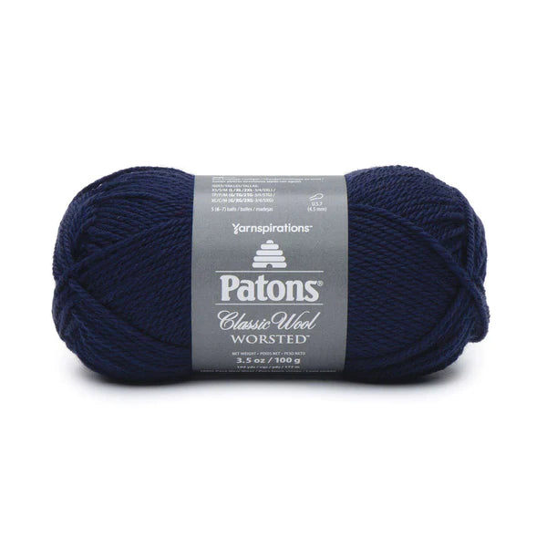 PATONS CLASSIC WOOL WORSTED NAVY