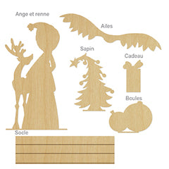 Pièce de bois CF Coeur d'ange