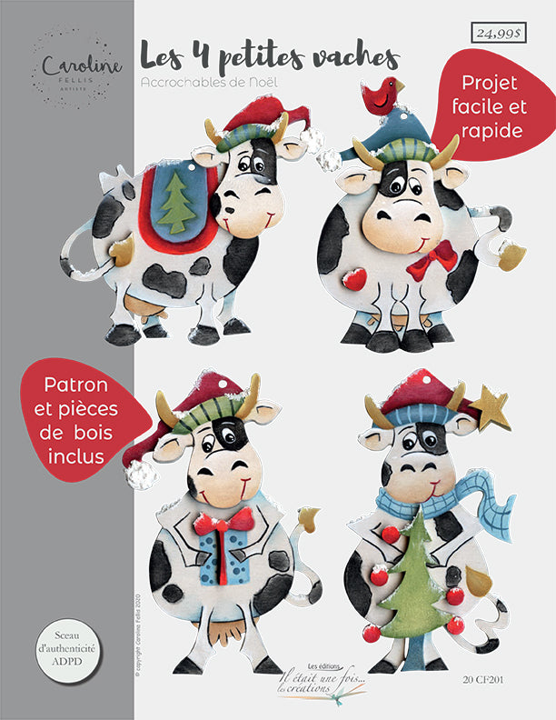 Pièce de bois CF les 4 petites vaches