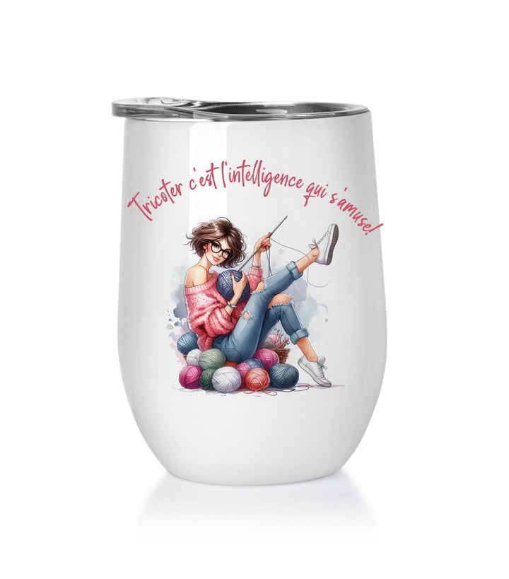 Verre à vin - INTELLIGENCE QUI S'AMUSE ( FILLE)
