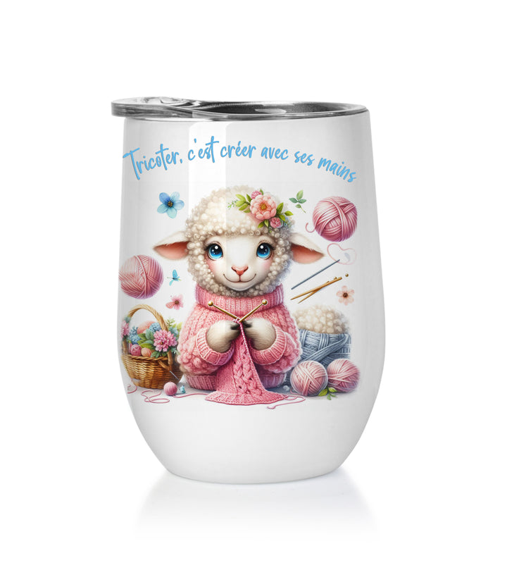 Verre à vin - TRICOTER C'EST CRÉER AVEC SES MAINS