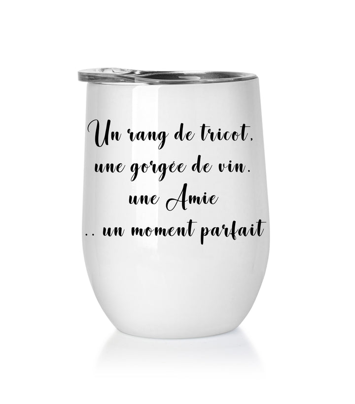 Verre à vin - UN RANG DE TRICOT...