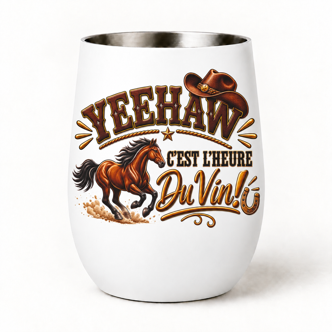 Verre Yehawww l'heure du vin
