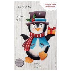 Pièce de bois CF  Pingouin des fêtes