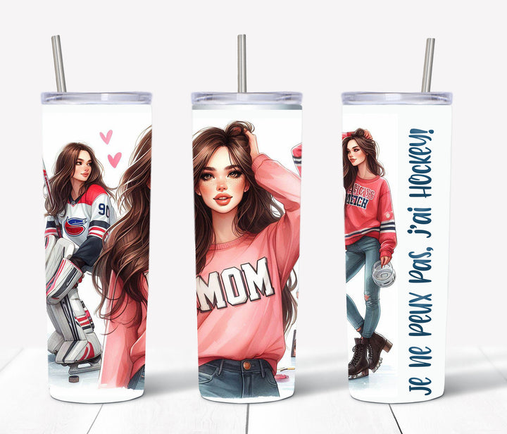 Tumbler Je ne peux pas, j'ai hockey