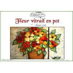 Fleur vitrail en pot/Brigitte Caillé