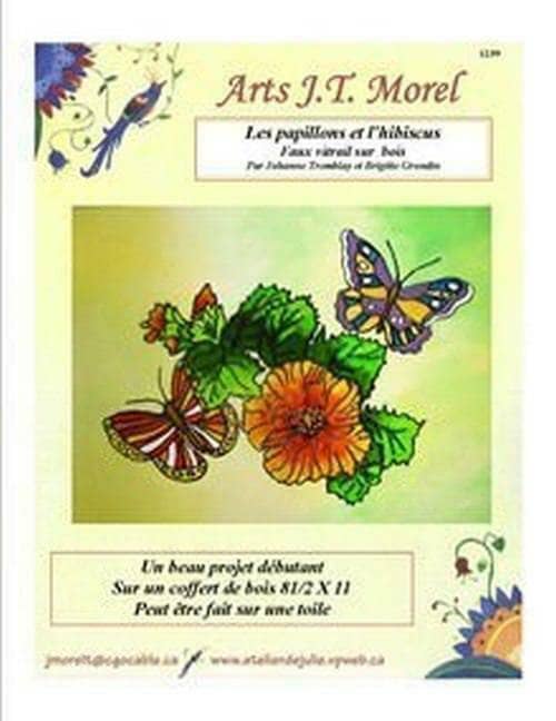 Les papillons et l'hibiscus/J.Tremblay