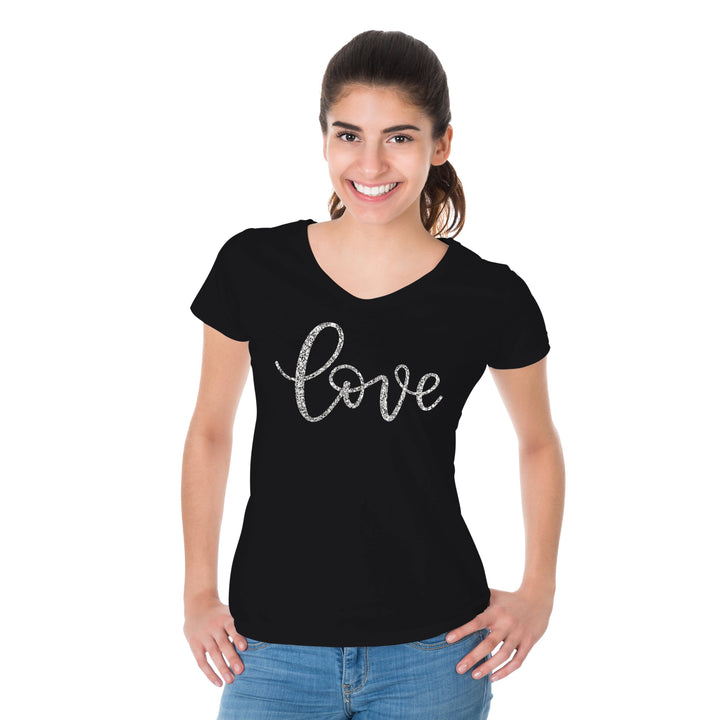 T-shirt femme - Love - argent